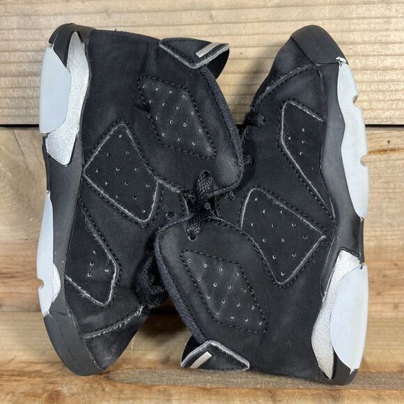 RARE Size 7C - Nike Air Jordan 6 (TD) “Chrome Metallic Silver” Shoes DX6179-001 - Picture 7 of 12